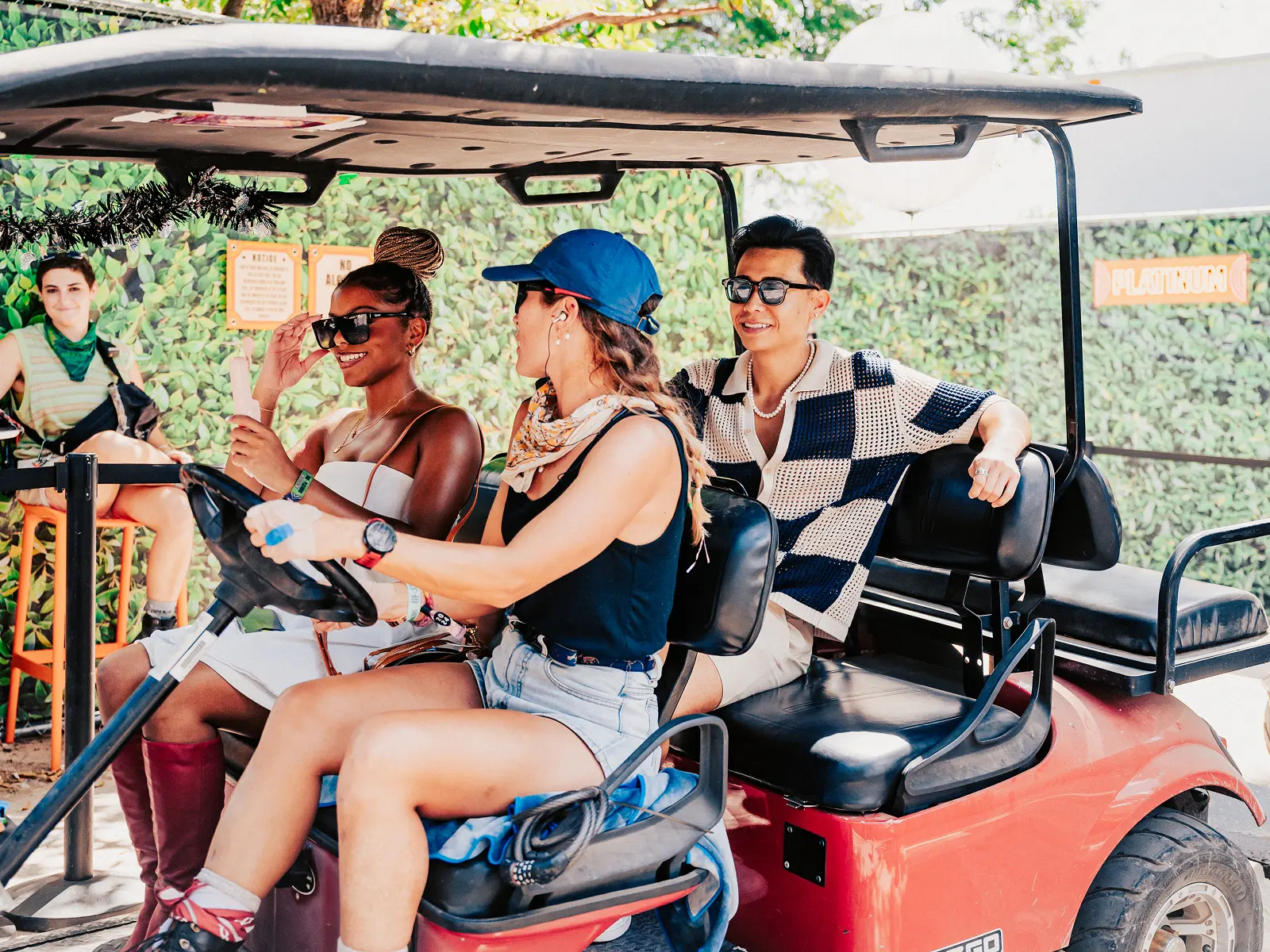 Golf cart transportation festival