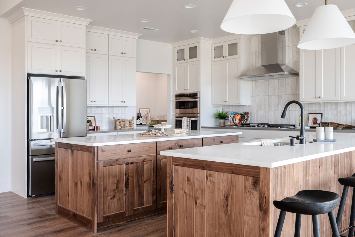 Kitchen design with double island