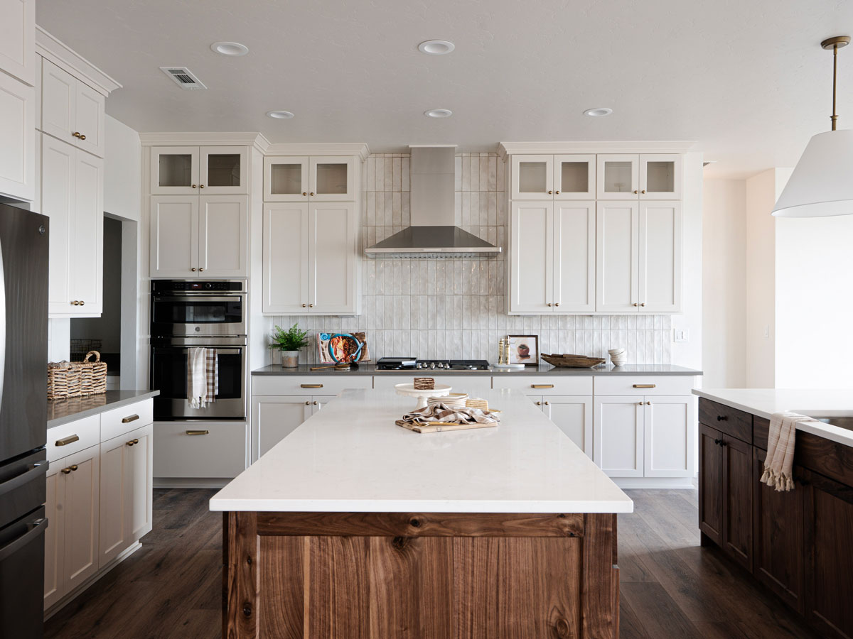 Large kitchen in semi-custom home