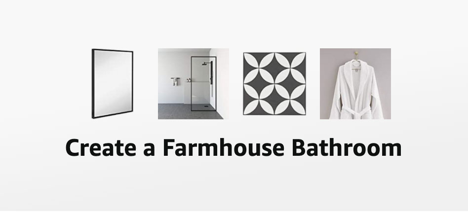 Create a farmhouse bathroom