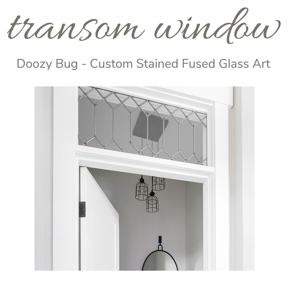 Doozy Bug - Custom Stained Fused Glass Art Transom Window