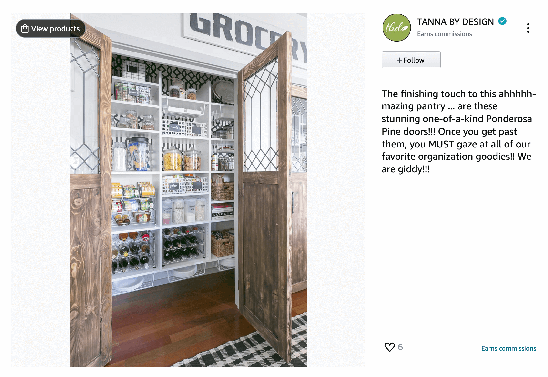 Amazon Pantry Organization