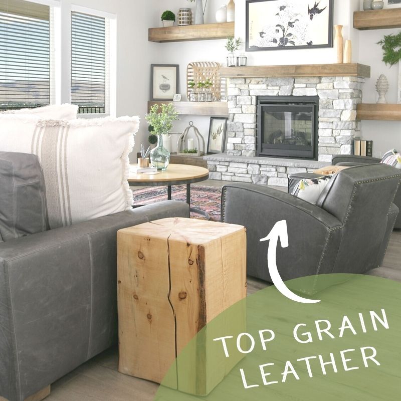 Top Grain Leather Couch