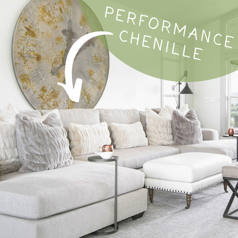 Performance Chenille Fabric Couch