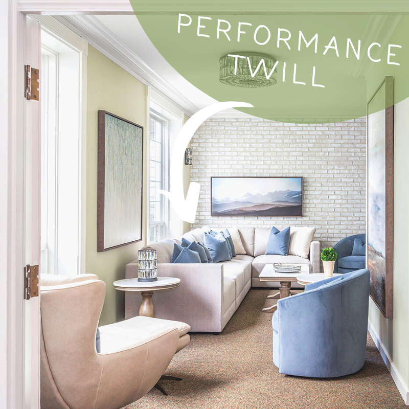 Performance Twill Fabric Couch