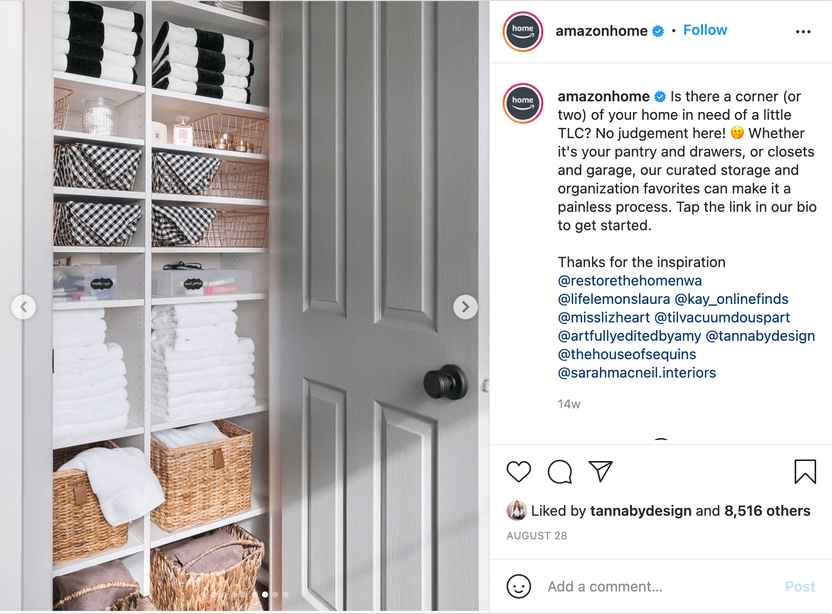Amazon Home Instagram