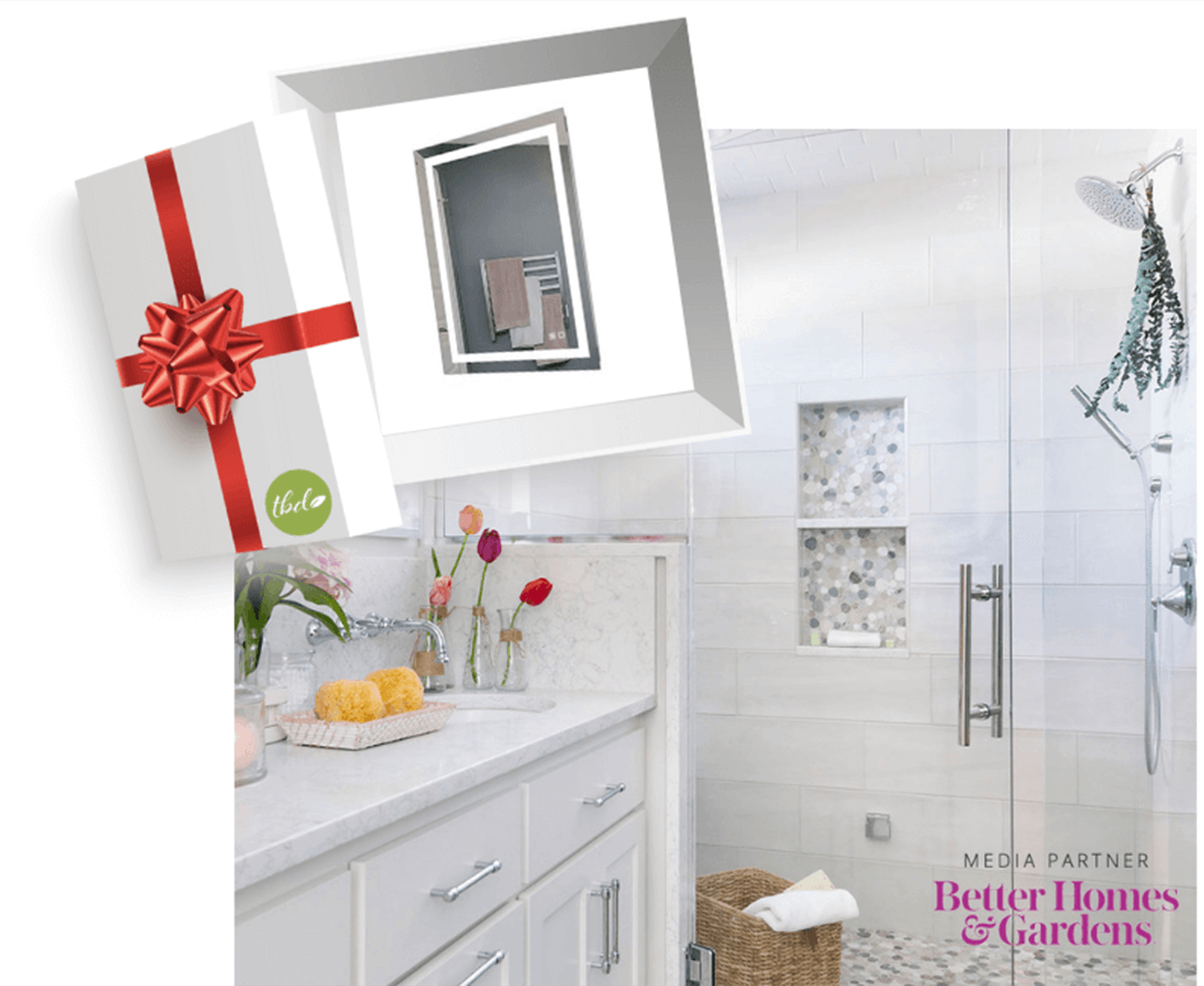 Front light vanity mirror