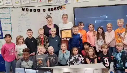 mike speaking to camera