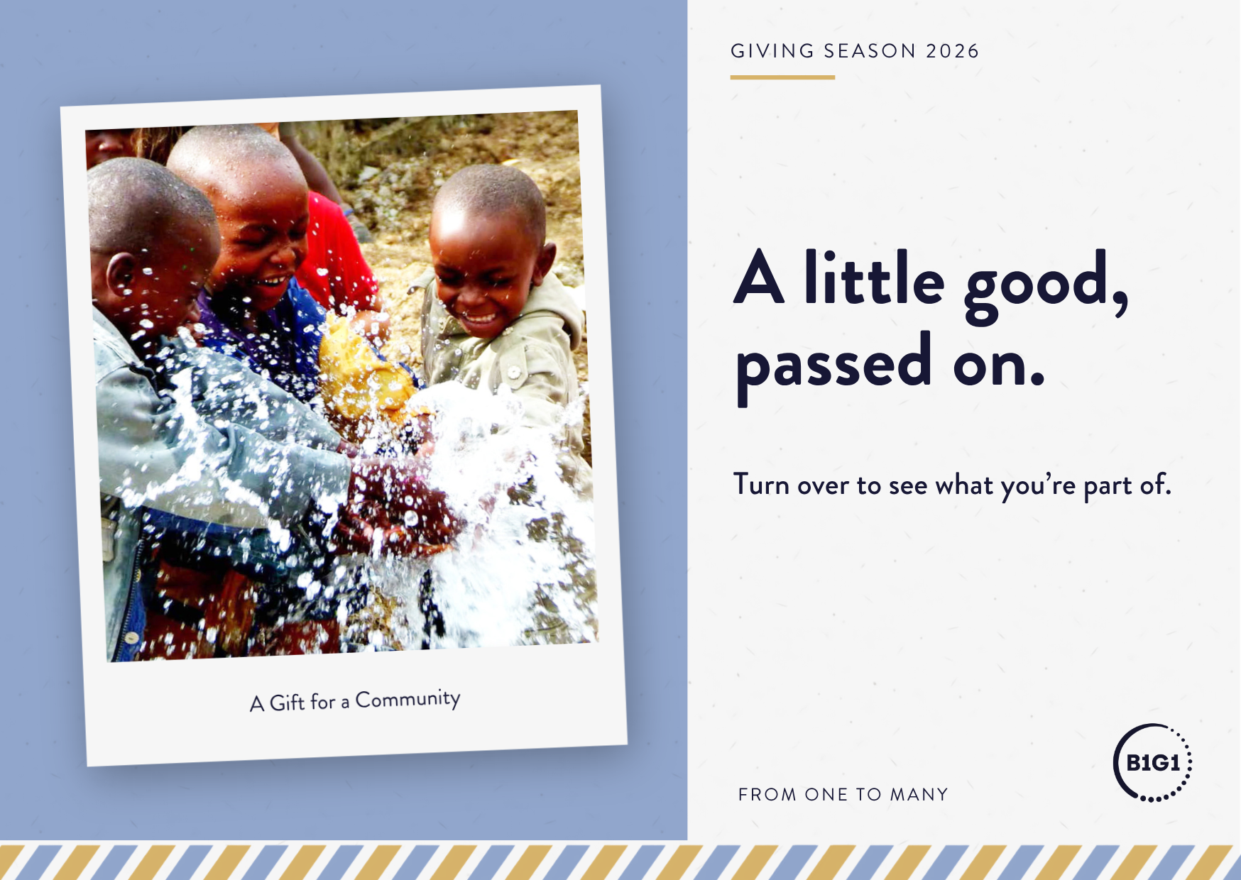Front of the postcard for A Gift for a Community