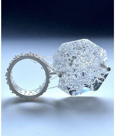 a ring with a huge diamond