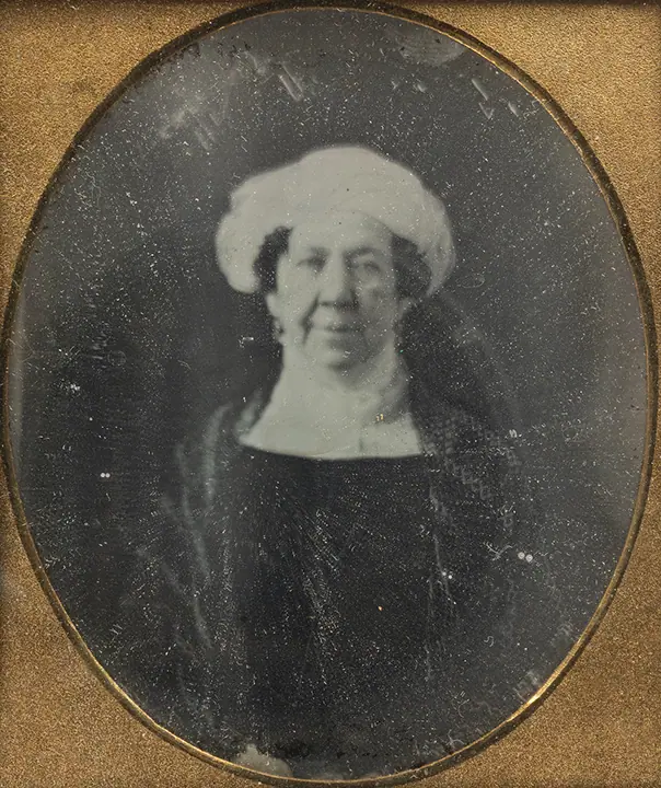 a black and white photo of Dolley Madison
