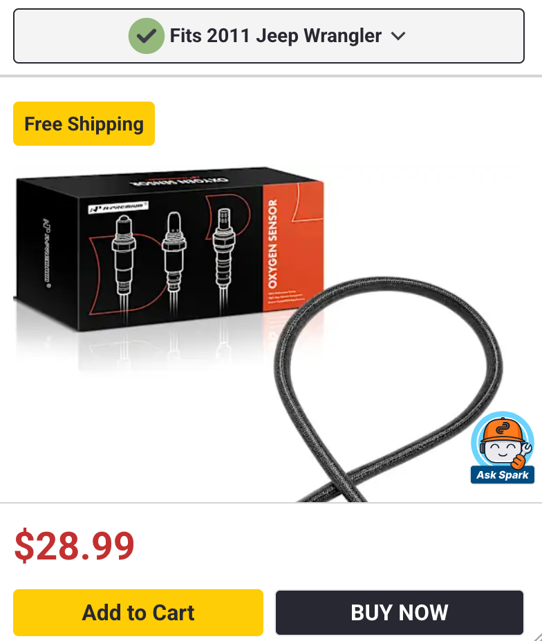 ecommerce fitment product page
