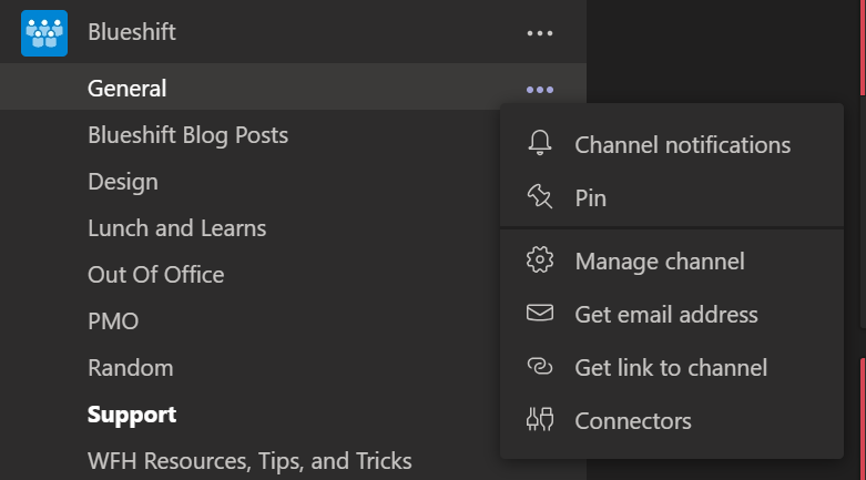 Screenshot of Microsoft Teams Channel Notifications settings.