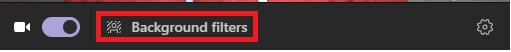 Image of the background filters button in Microsoft Teams.