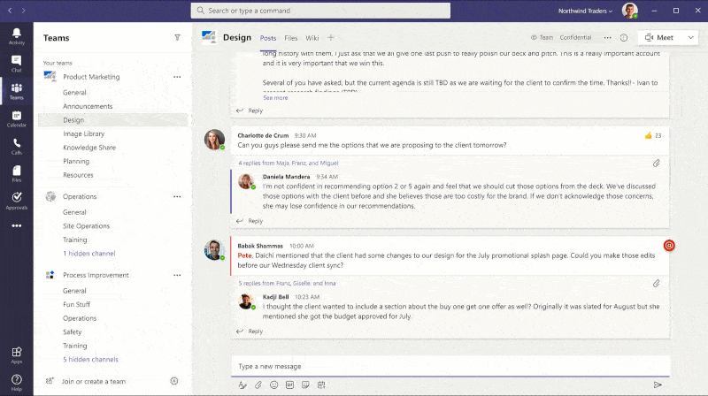 Image of the Approval App in Microsoft Teams.