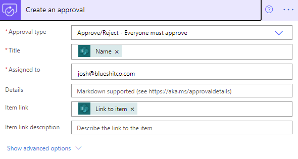 Image of building an automated cloud flow in Power Automate.