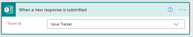 Image of connecting the Issue Tracker to a new flow in Power Automate.