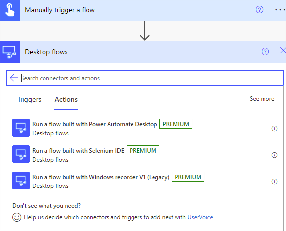 An example flow in Power Automate for Desktop.