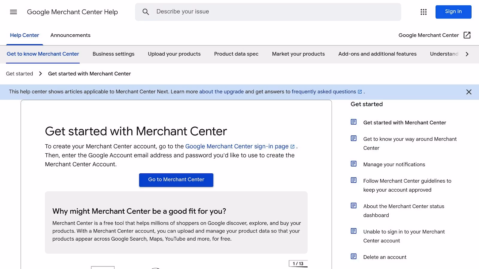 Google Merchant Center