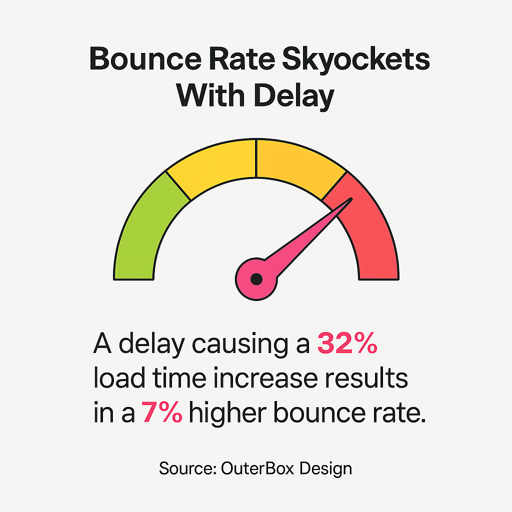 Page load time impact on bounce rates and conversion rates for automotive ecommerce sites