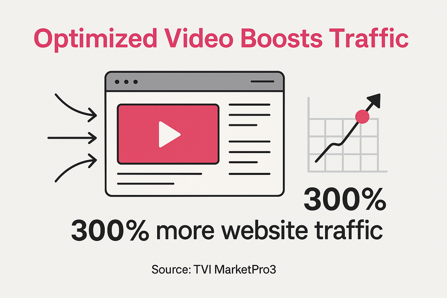 The average automotive business sees 300% more website traffic when they consistently publish optimized video content