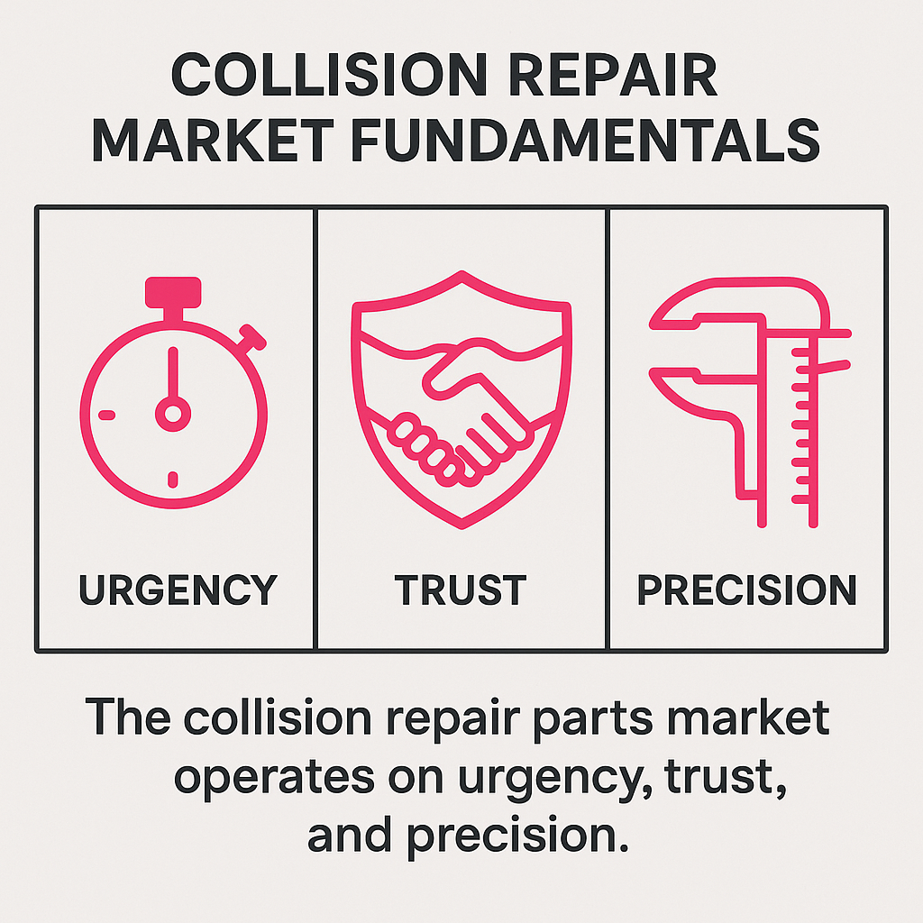 The collision repair parts market operates on urgency, trust, and precision