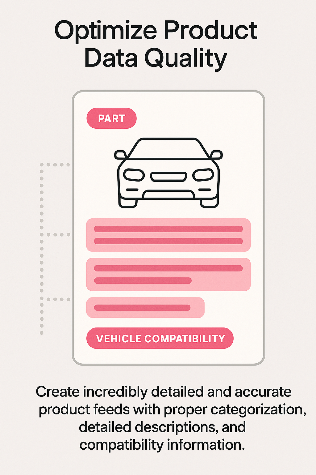Create incredibly detailed and accurate product feeds with proper categorization, detailed descriptions, and compatibility information