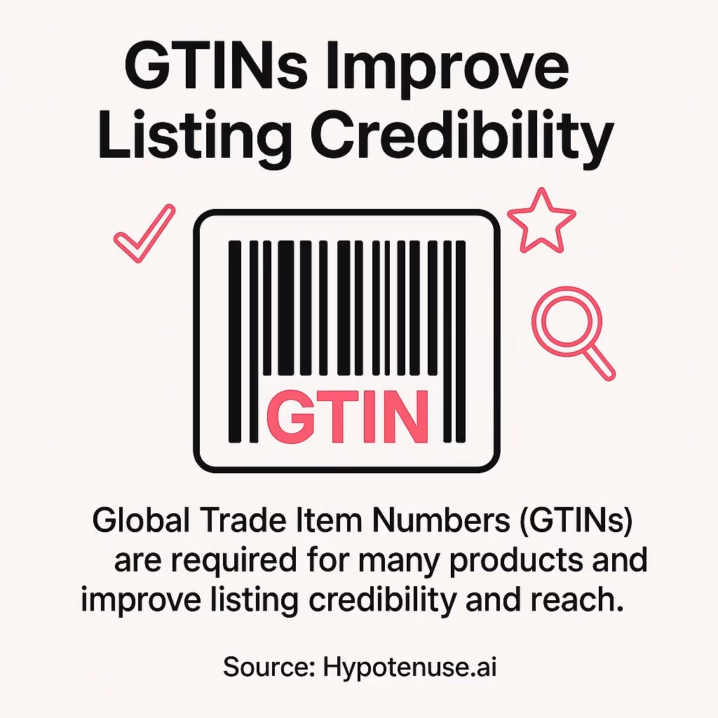 GTINs Improve Listing Credibility