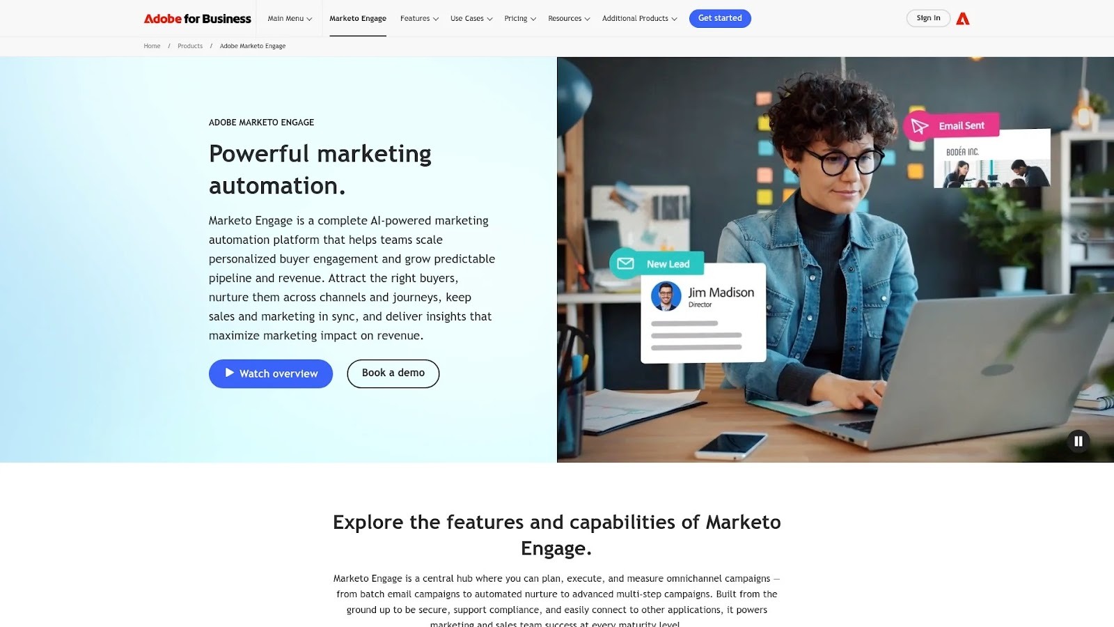 Screenshot of https://www.marketo.com