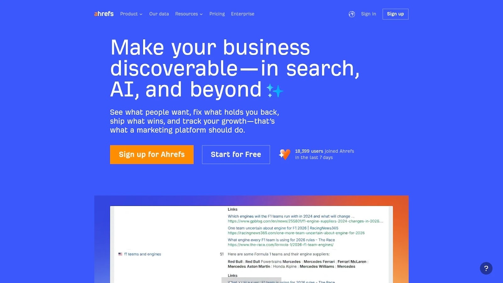 Screenshot of https://ahrefs.com