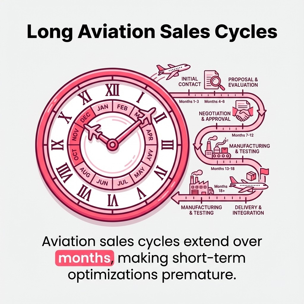 Long Aviation Sales Cycles