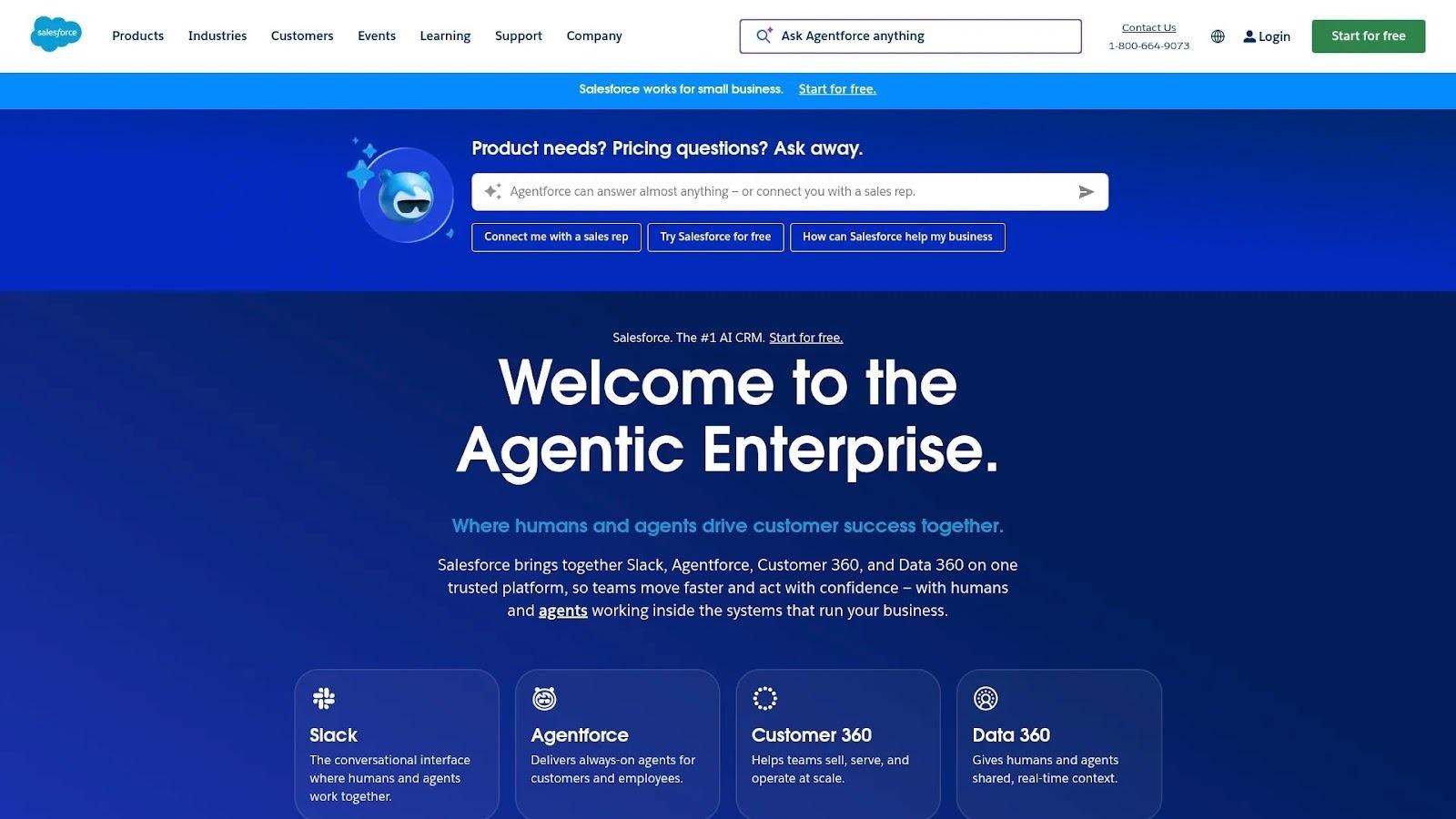 Screenshot of https://www.salesforce.com