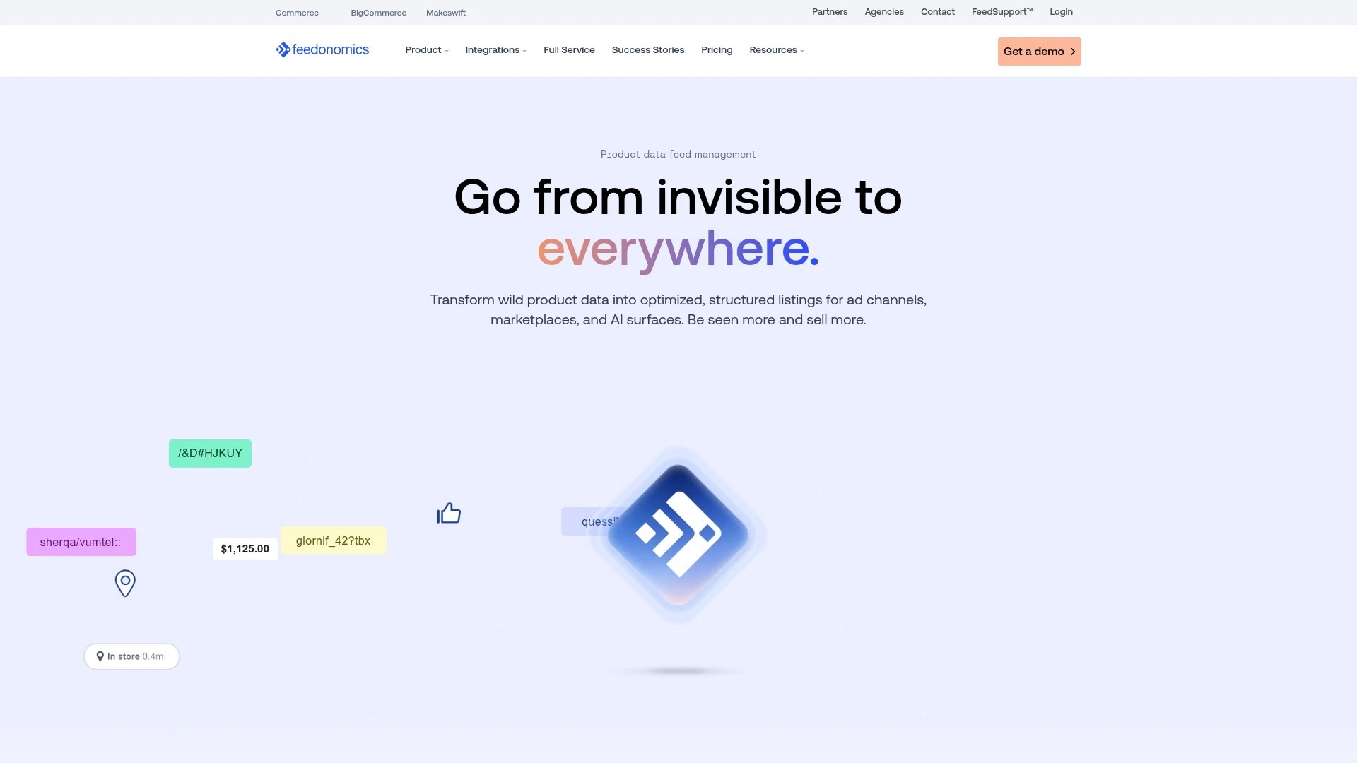 Screenshot of https://feedonomics.com