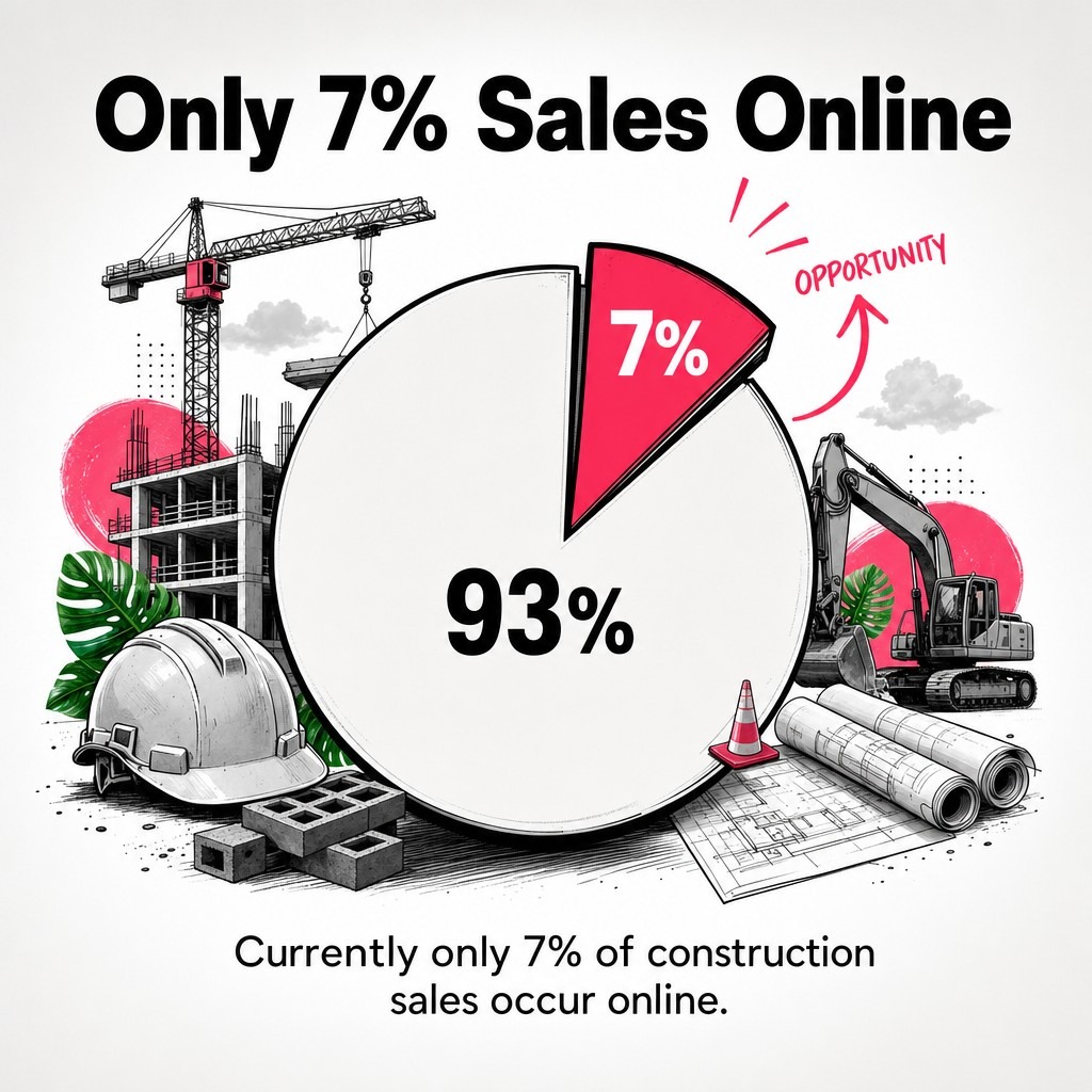 Only 7% Sales Online