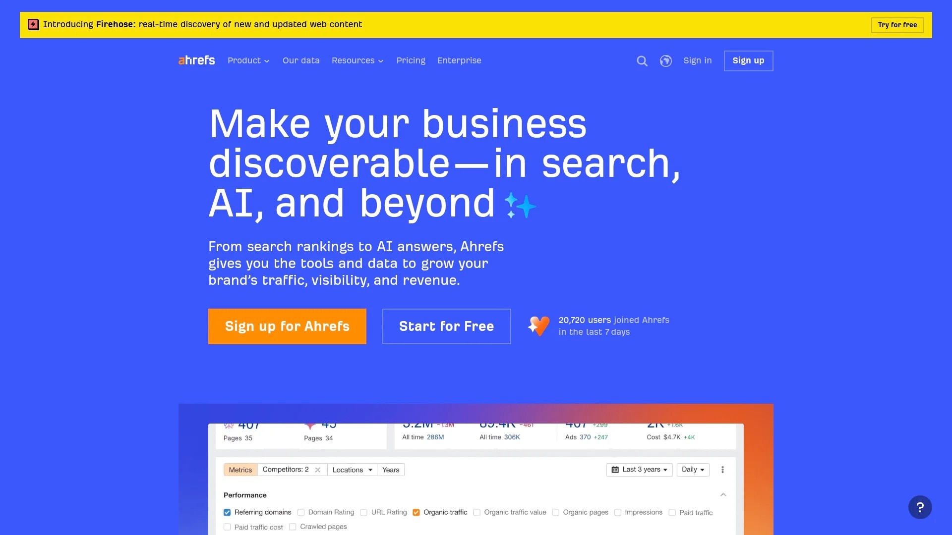 Screenshot of https://ahrefs.com