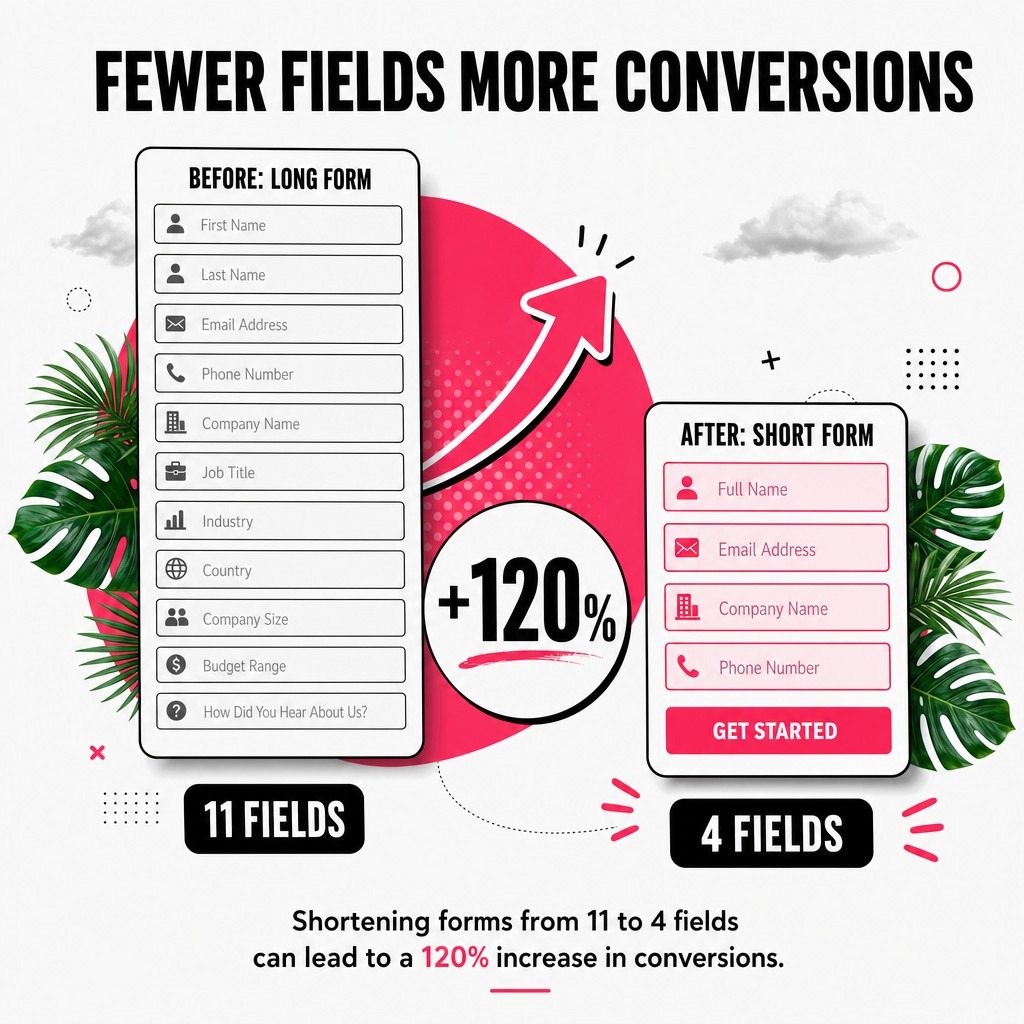 Fewer Fields More Conversions