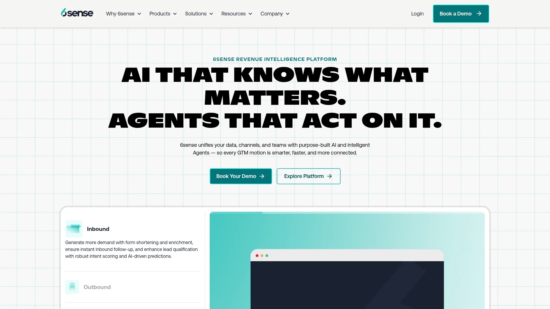 Screenshot of https://6sense.com