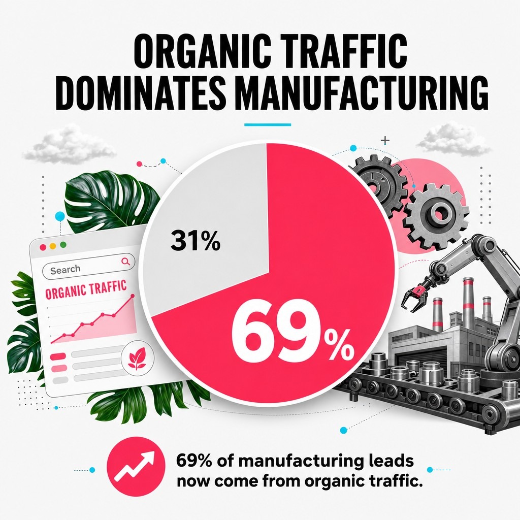 Organic Traffic Dominates Manufacturing