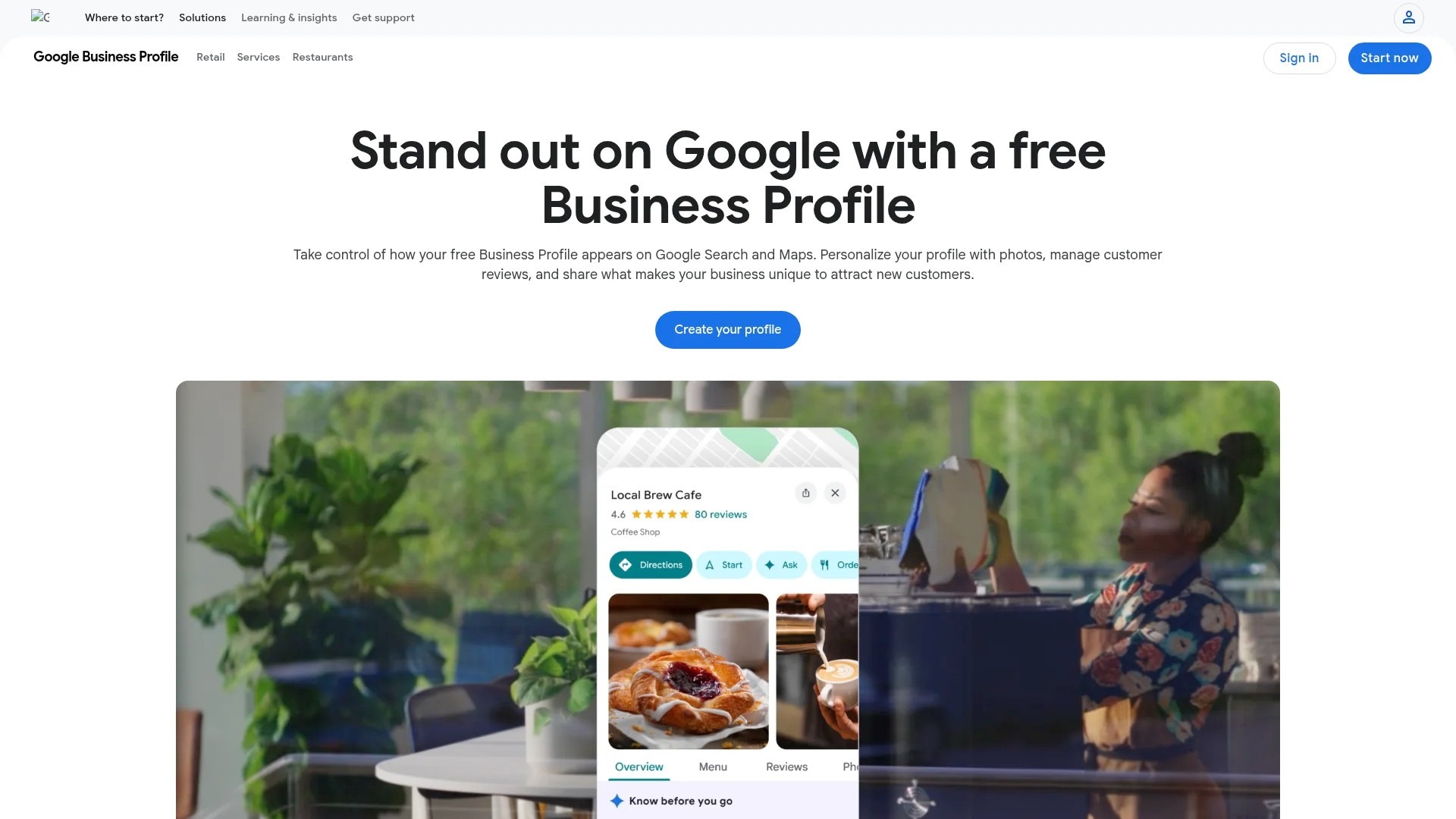 Screenshot of https://www.google.com/business/
