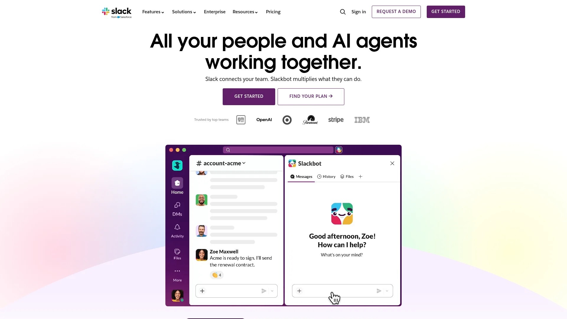 Screenshot of https://slack.com