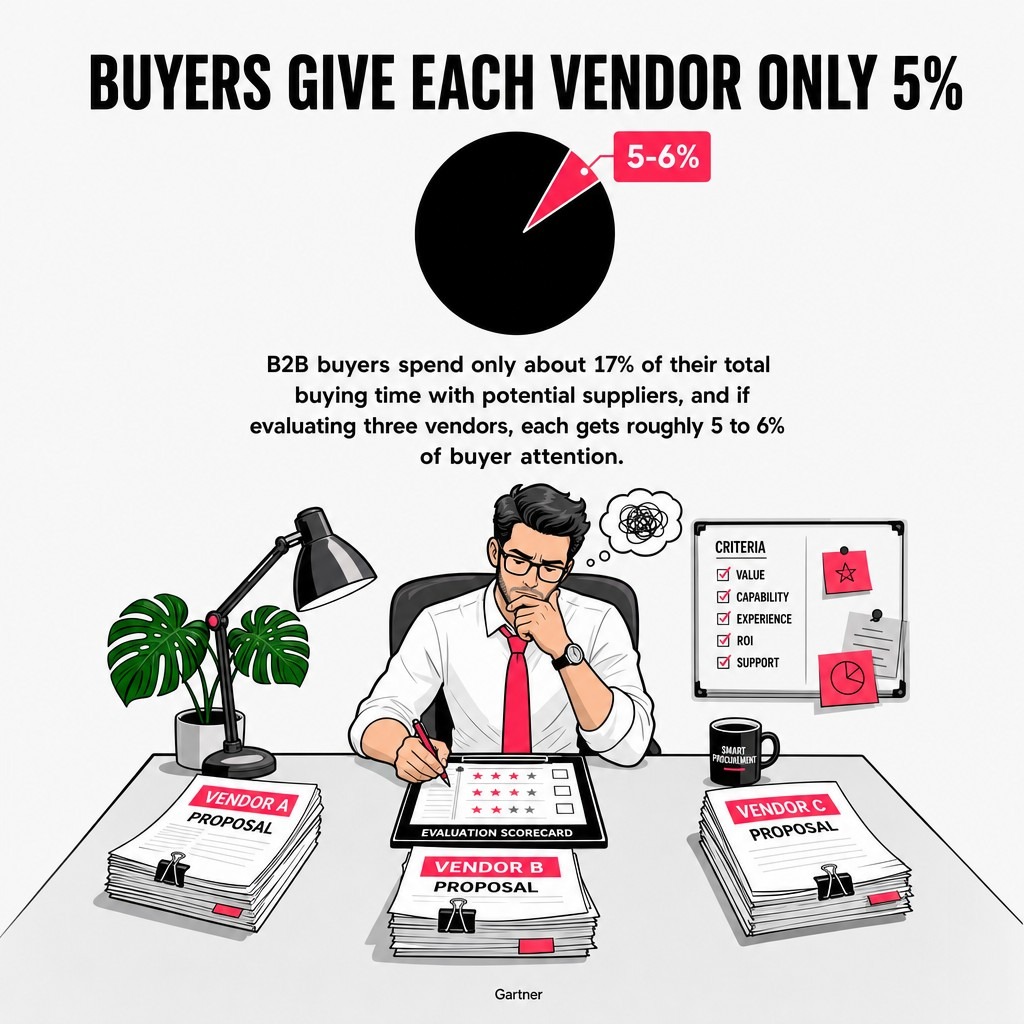 Buyers Give Each Vendor Only 5%