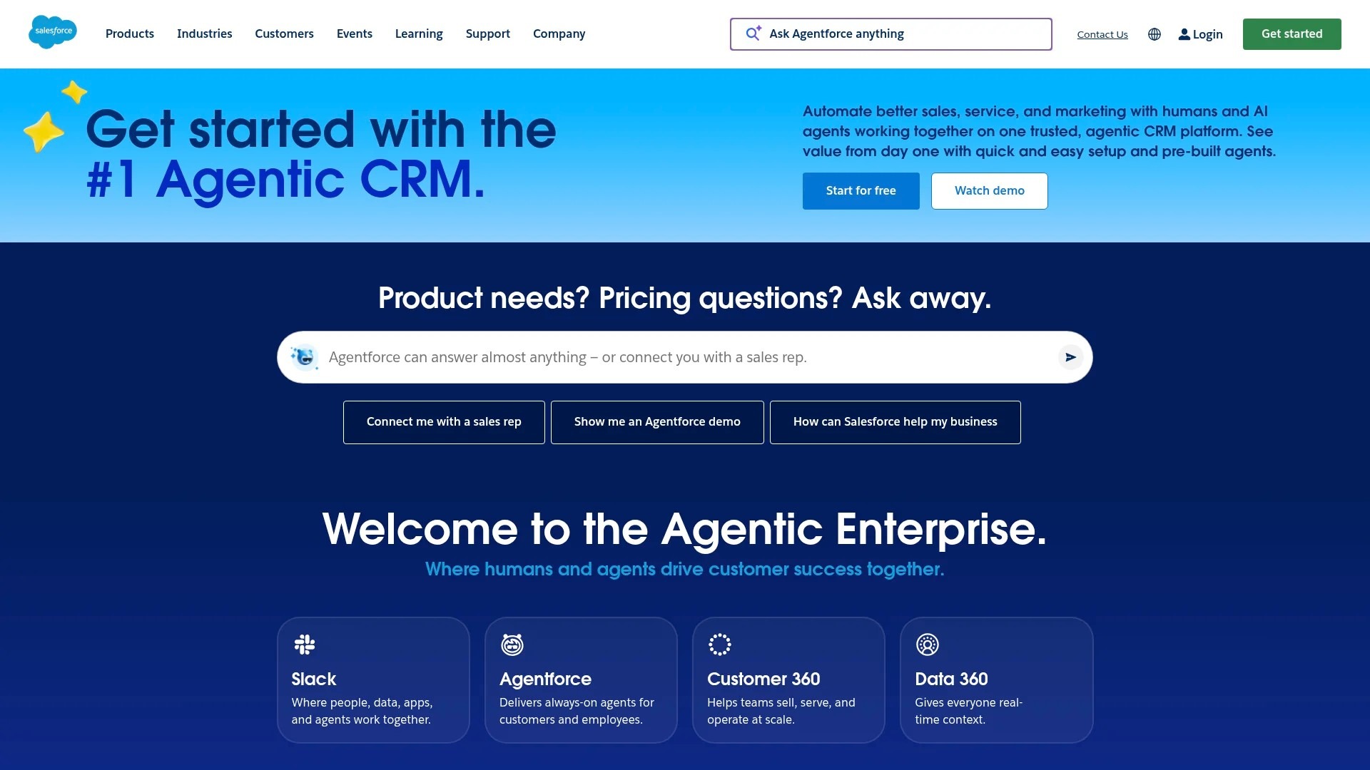 Screenshot of https://www.salesforce.com/