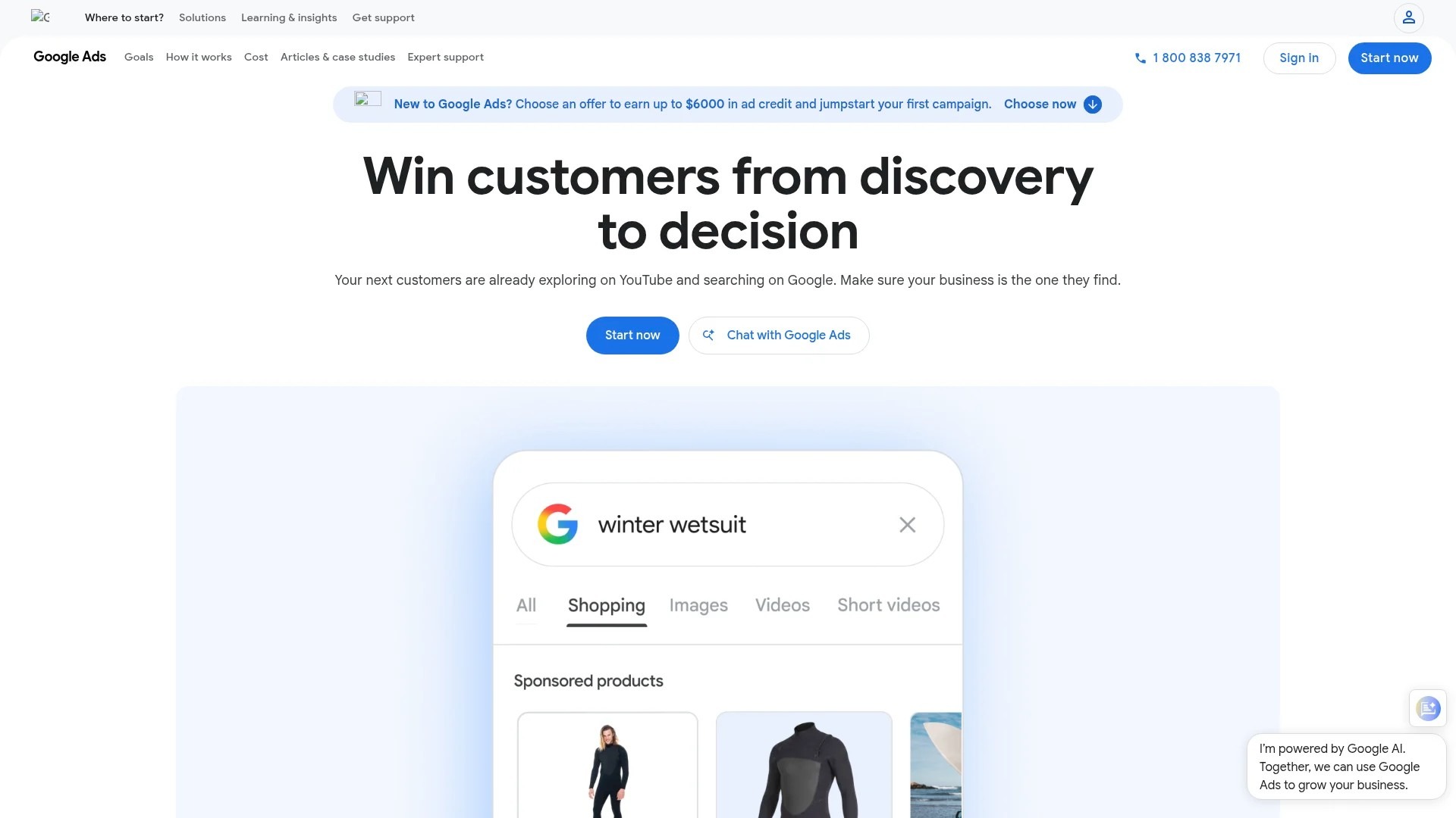 Screenshot of https://ads.google.com/