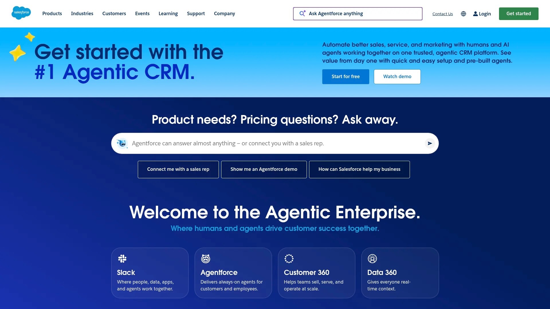 Screenshot of https://www.salesforce.com