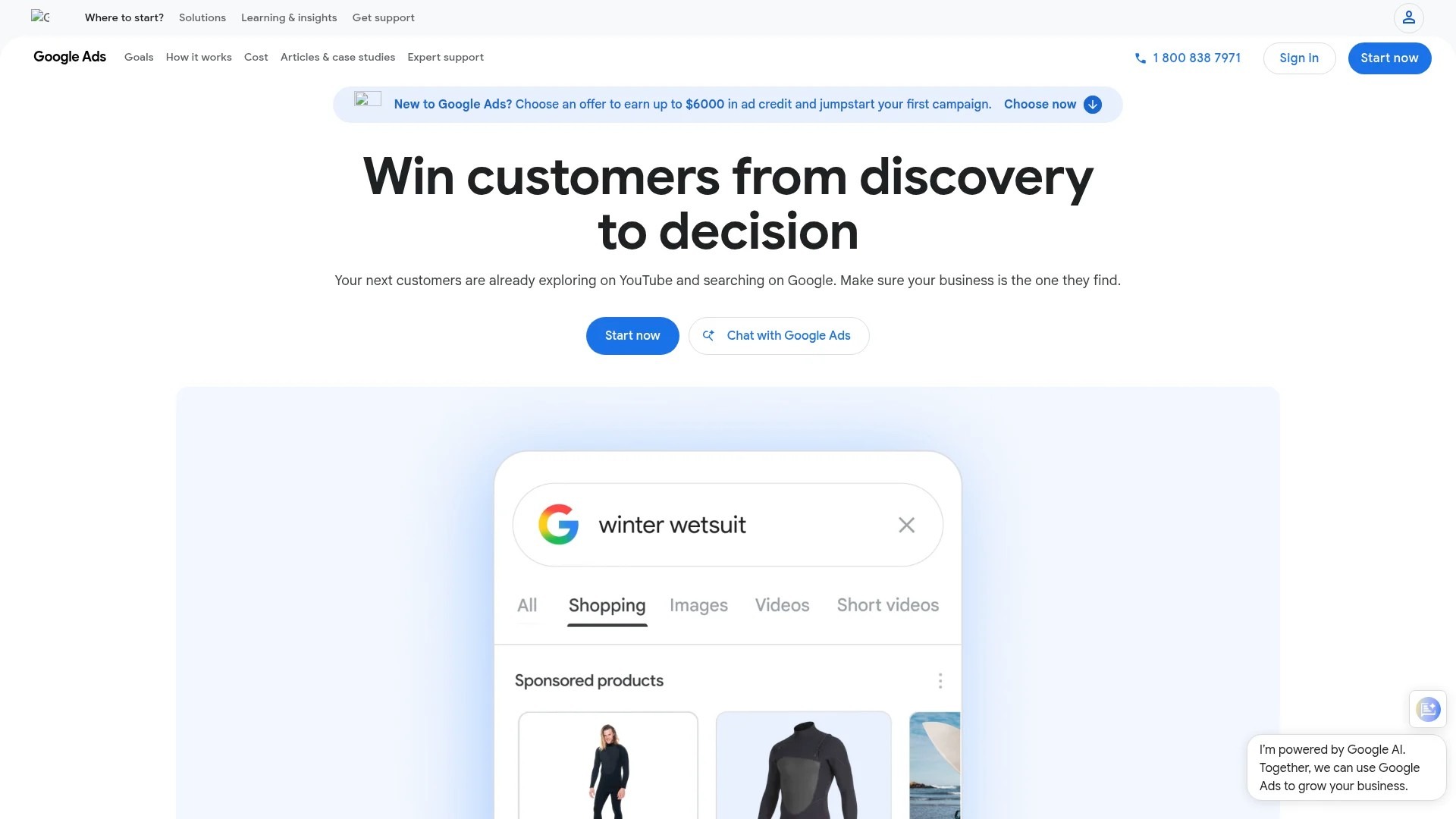 Screenshot of https://ads.google.com