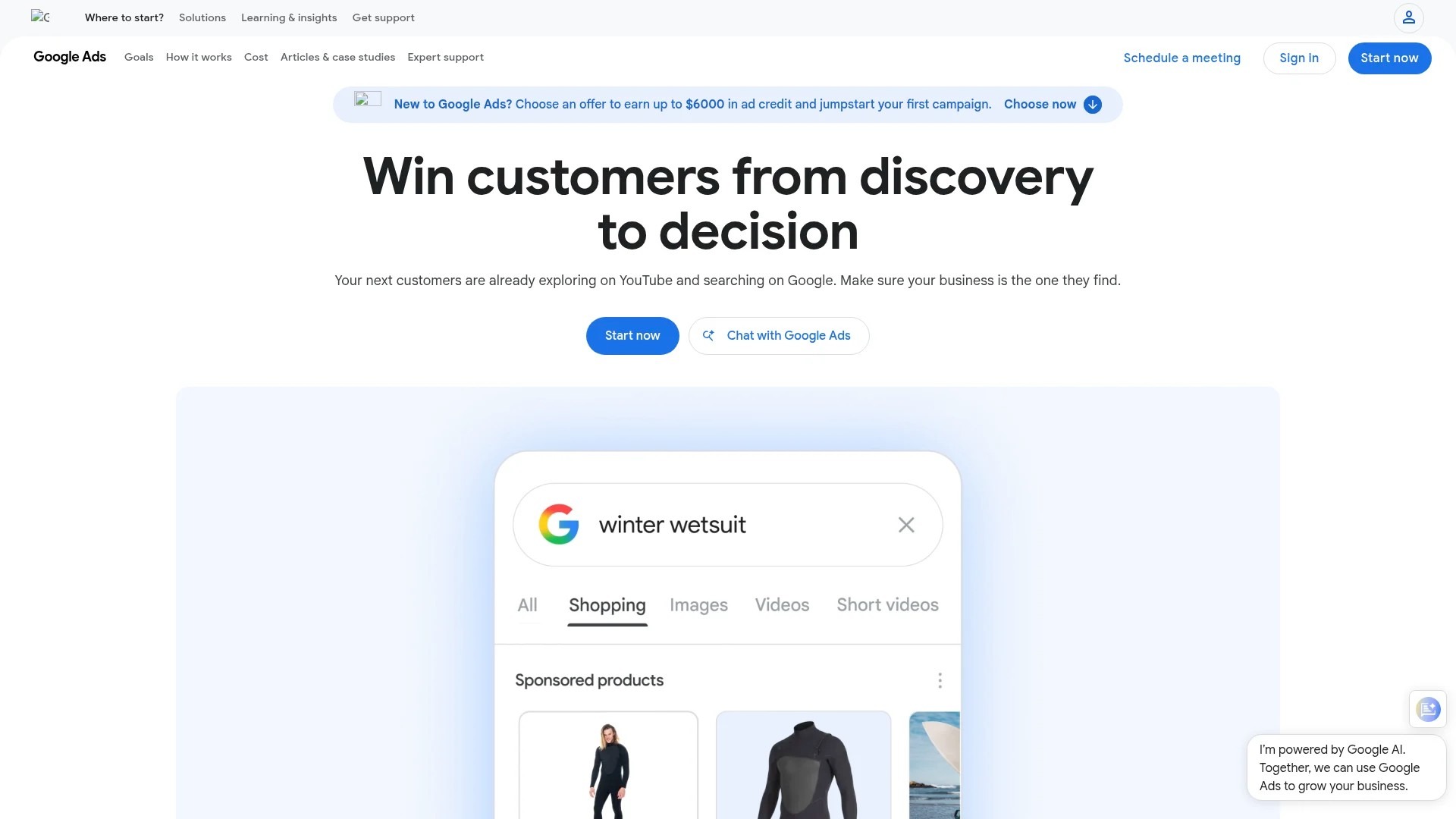 Screenshot of https://ads.google.com