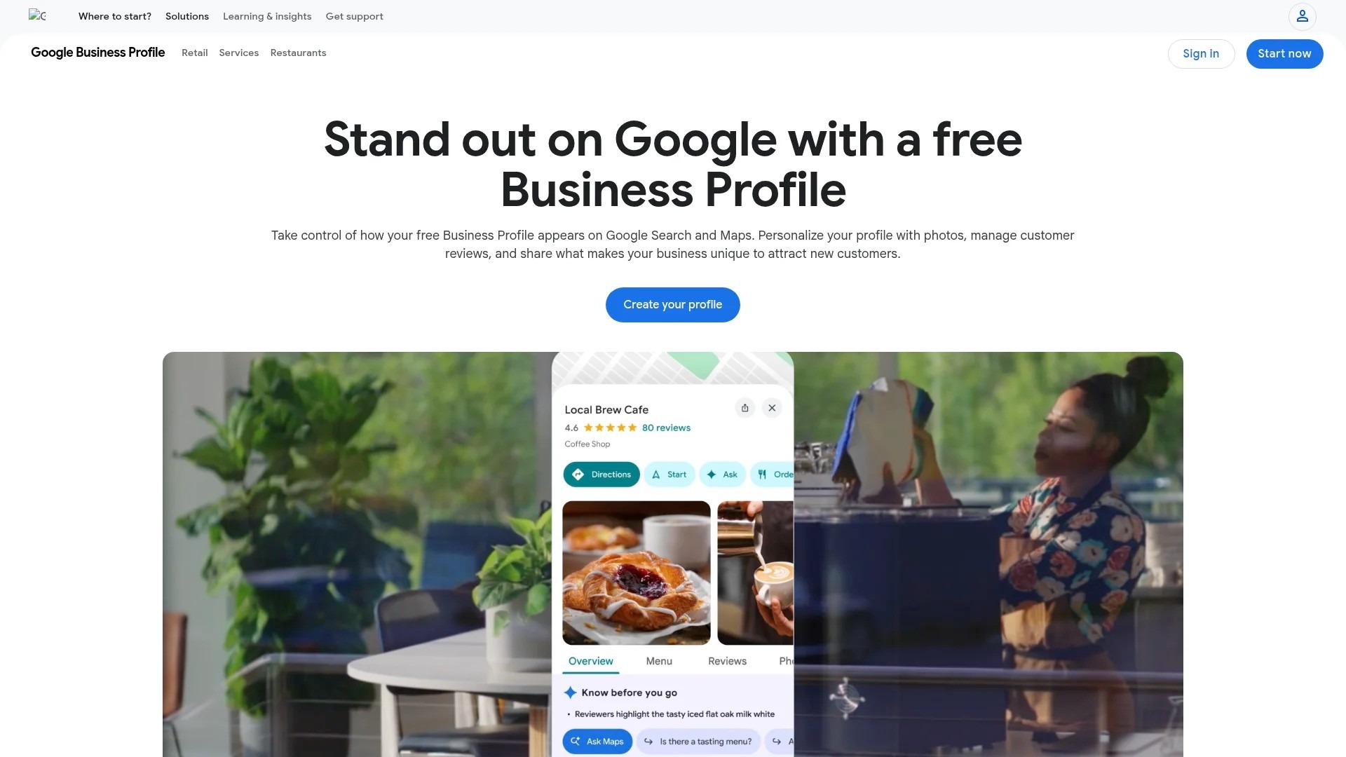 Screenshot of https://business.google.com/