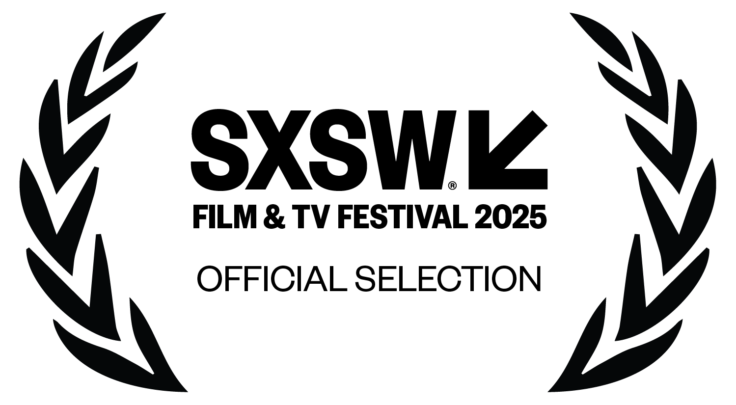 SXSW Film & TV Festival 2025 official selection laurel emblem.