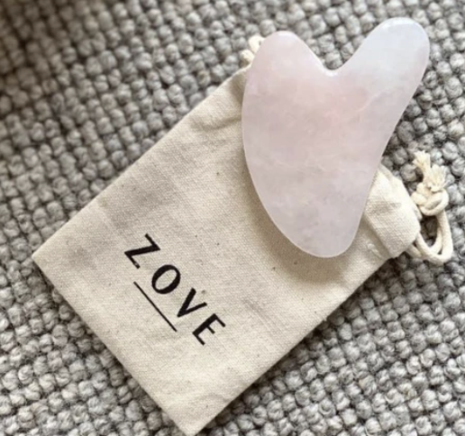 Zove Beauty Rose Quartz Gua Sha Tool