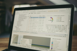 Computer screen with folders and files